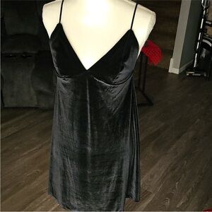Victoria's Secret Women’s Nwots Sz Large Black Velvet Lingerie/Dress